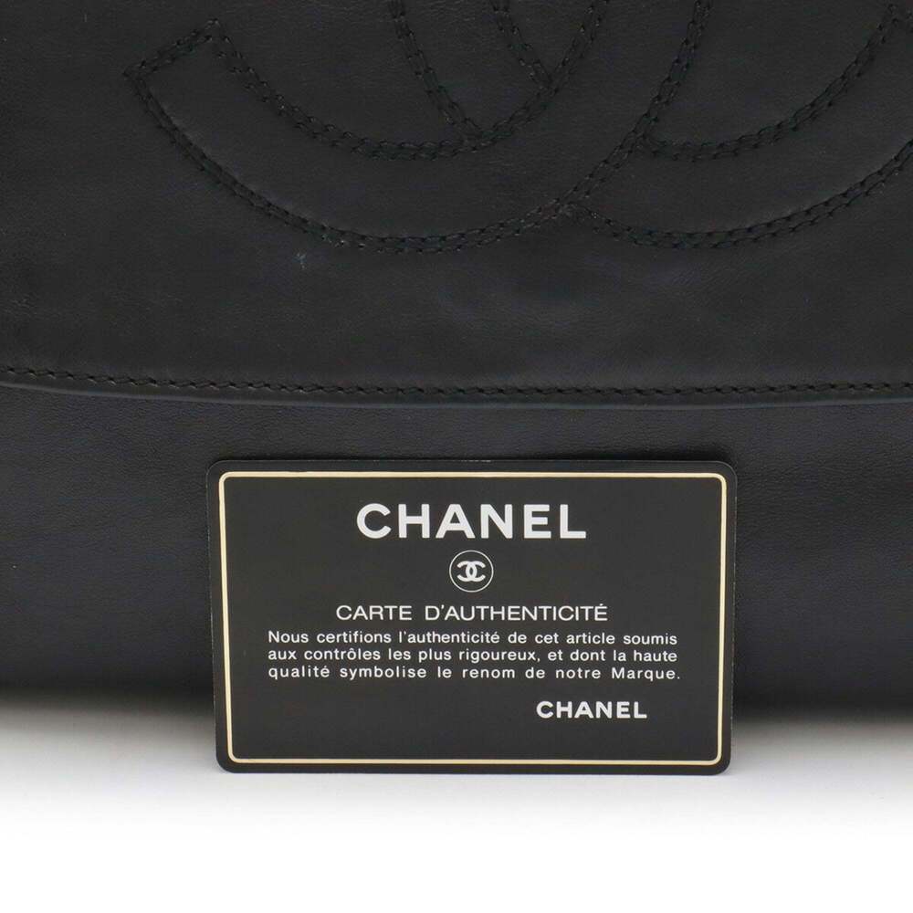 CHANEL Black Leather Logo Shoulder Bag - Picture 9 of 9